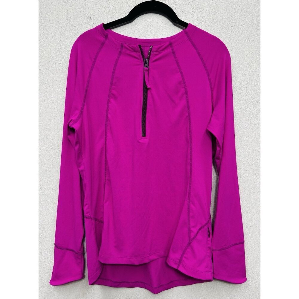 Title Nine Sunbuster shirt 1/2 Zip Medium Fuchsia Long Sleeve sun protection